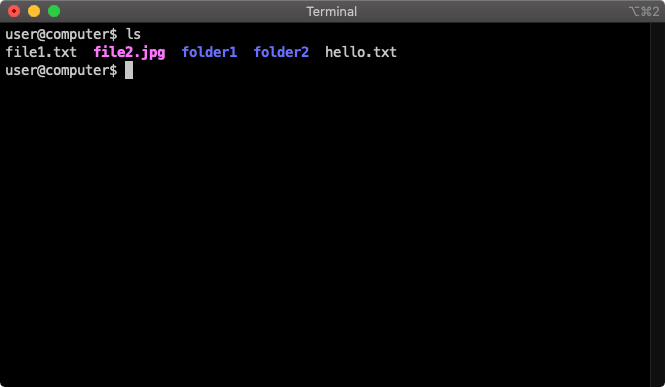 terminal list command